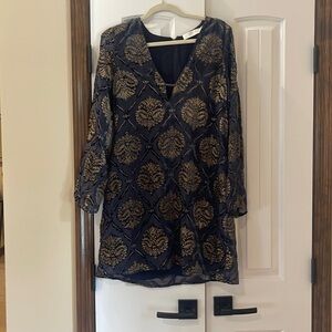 Open shoulder, mini dress with keyhole and flutter sleeves